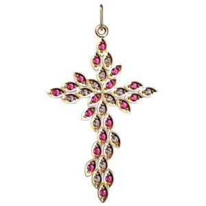 Золотий православний хрест Ісус рятівник