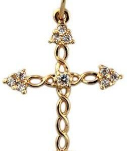 Золотий православний хрест Ісус рятівник