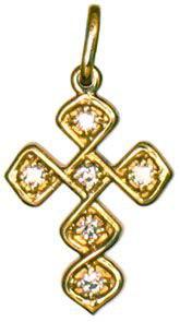 Золотий православний хрест Ісус рятівник