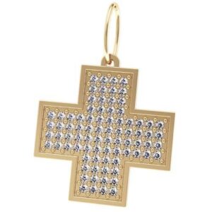 Золотий православний хрест Ісус рятівник