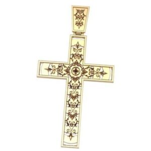 Золотий православний хрест Ісус рятівник