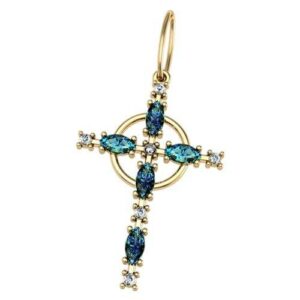 Золотий православний хрест Ісус рятівник