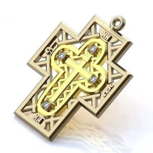 Золотий хрест Грань з камінням