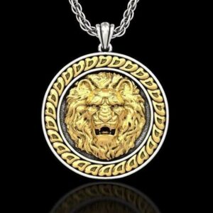 Золота Підвіска Голова розгніваного Лева