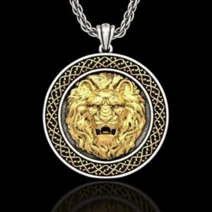Золота Підвіска Голова розгніваного Лева