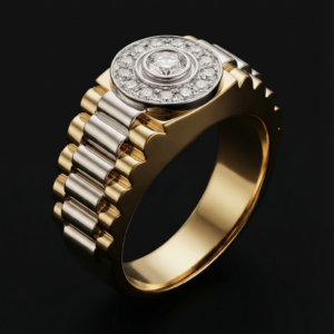 Золотий перстень з діамантами