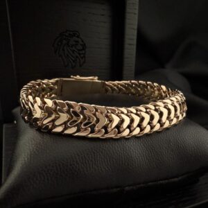 Золотий  браслет Подвійний Панцир. 