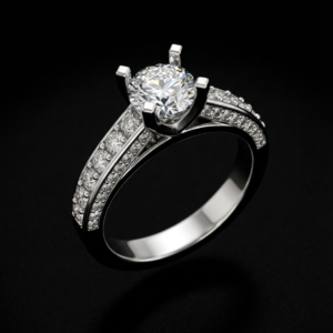 Золота каблучка з діамантами