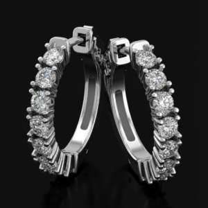 Золоті сережки  з діамантами