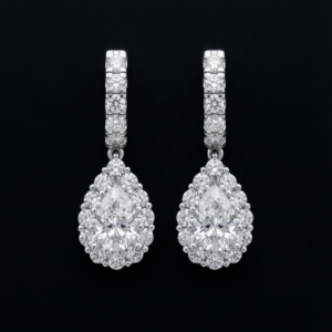 Золоті сережки з діамантами