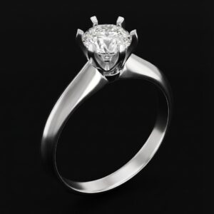 Золота каблучка з діамантом